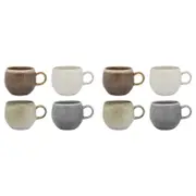 8pc Ecology 330ml Stoneware Autumn Linen Mugs 12.8x9.8cm