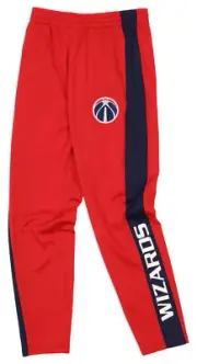 OuterStuff NBA Youth Boys Side Stripe Slim Fit Performance Pant, Washington Wiza