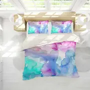 3D Watercolor Quilt Cover Set Bedding Set Pillowcases 81