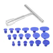 _Paintless Dent Removal Puller T Bar With 18pcs Pulling Tabs Kit Auto Body