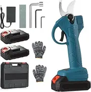 WOUODA Cordless Pruning Shears Professional Electric Secateurs with SK7 Sharp Carbon Steel Blade Rechargeable Lithium - Ion Batteries Fit for Makita