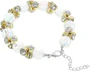 TOBBOMEY Candy Color Dog Collar Necklace Jewelry Jewelry for Girl Dog Cat Pearl Collar Infinity Paw Heart Earrings Cat Chain Puppy Accessories French Bulldog Chain Pet Necklace Resin