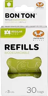 United Pets Dog Travel & Hygiene Compostable Poop Bags Green 3 Rolls