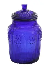 New Pioneer Woman Adeline Cobalt Blue Glass Canister Cookie Jar