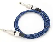 POENVFPO Microphone Balanced Mixer Amplifier,Stereo Line for DMX Stage Light,6.35 to 6.35 Audio Cable (20m / 65.6ft)