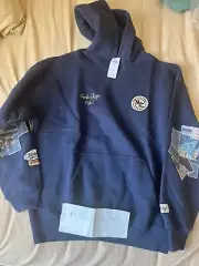 Abercrombie & Fitch Essentials Hoodie Sapphire Navy Blue New York NYC Sweatshirt