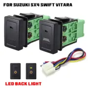 12~24V Dashboard Control Switch Button For Suzuki SX4 Swift Vitara Green Light