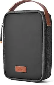WIWU Electronics Organizer, Waterproof Travel Cable Organizer Bag, Large Capacity Organizer for Apple Pencil, Hard Drives, Phone, USB, By BEING ONE (Black)
