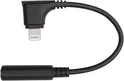 Movo IMA-3 Female 3.5mm TRRS Microphone Audio Adapter Cable to Right-Angle Lightning Dongle - Headphone Adapter Compatible with Apple iPhone and iPad