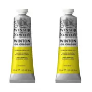 2x Winsor & Newton 200ml Winton Oil Colour Paint Artist Cadmium Lemon Hue