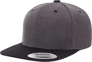 [Flexfit] Unisex Two Tone Classic Snapback Cap (UK Size: One Size) (Charcoal/Black)