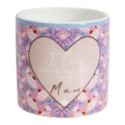 Ceramic/Wax 9.5cm Scented Tealight Candle Love My Mum Vanilla Home Fragrance