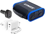 Kings Day Trip Power Pack 24ah Portable with 85W USB Car Charger 65w ac Adaptor