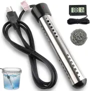 Immersion Water Heater, 2000W Portable Electric Instant Bucket Heater with Digit