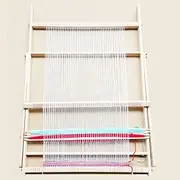 SustVita Adjustable Hand Weaving Machine, Wooden Multi - Craft Knitting Kit with Stand, Extra - Large Frame for DIY Sewing Projects and Crafting Fun