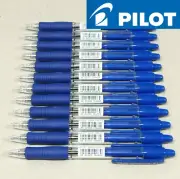 12 x PILOT Super Grip Retractable Ballpoint Pen Blue 0.7mm Fine BPGP-10R