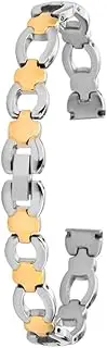 KTKBXUDMUL Ladies Stainless Steel Buckle Mesh Belt Watch Strap Ultra-Thin Steel Bracelets 6mm 8mm 10mm 12mm 14mm 16mm Small Size Width(3131 jian Gold,12mm)
