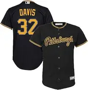 OuterStuff Henry Davis Pittsburgh Pirates MLB Kids Youth 8-20 Black Alternate Player Jersey