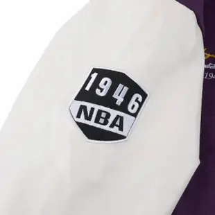【NBA】NBA 美式拼接 棒球外套 湖人隊 男女 紫色(3355140890)