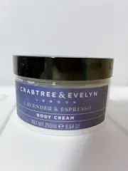 Crabtree & Evelyn LAVENDER Espresso Body Cream 8.64oz 250ml DISCONTINUED