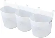 Bath Tub Toy Storage - 3 Compartment Horizontal Large Openings Organizer, Waterproof No Rust Indoor Bathtub Toy Holder