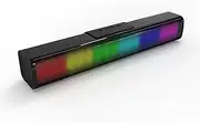 BT Speakers 10W 3 Stereo Surround Speakers Home Theater Sound Support/USB/AUX Dazzle Color Light Effect Black One Size