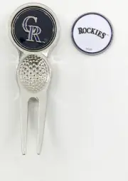 MLB Golf Divot Repair Tool Silver w/ Ballmark Colorado Rockies