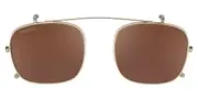 Serengeti Nelson Clip-On Only Polarized SS603004 Men's Sunglasses Gold Size 52