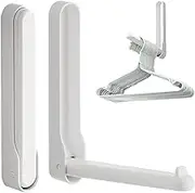 Coat Rack Wall Mounted - Folding Coat Hooks for Hanging | Coat Rack Organizer | Adhesive Space-Saving Heavy Duty Clothes Hanger | Foldable Small Garment Rack | Sturdy Hanger Rack for Clothes