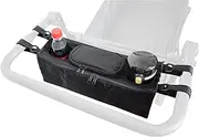 Non-Slip Organizer for Wagon, Parent Console Caddy with Cup Holders Universal for Folding Kids Pet Stroller Adjustable Straps Zippered Pockets Storage Phone Bag Attachment Accessories Black