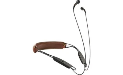 Klipsch X12 Neckband Bluetooth In-Ear Headphones with cVc Mic, Brown Leather