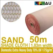 70% UV SAND Shadecloth 1.83m x 50m Domestic Heavy Duty Shade Cloth 1.83 x 50m