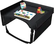 Générique Child Car Seat Tray - Foldable Travel Table | Tray Organiser Pockets for Airplanes Car Camping