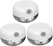 Happyyami Cosmetic Jars Lids Set 3pcs Small Plastic Containers for Sample Containers Diy Beauty
