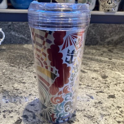 Royal Caribbean Cruise Lines Whirley Coca Cola Drink Cup Tumbler w Lid Sealed