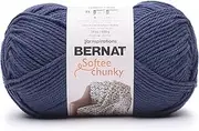 [Bernat] Softee Chunky BB Faded Denim Yarn - 1 Pack of 14oz/400g - Acrylic - #6 Super Bulky - 431 Yards - Knitting/Crochet