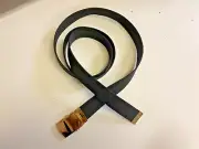 b3029 Repro US Army 1955-2000s Black Trouser Belt w/ Plain Buckle and Tip W5A