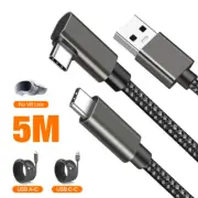 5M USB Type C Long PC Link VR Headset Gaming Cable For Meta Oculus Quest3/Quest2