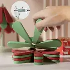 Round Base Trivet Set Functional Kitchen Trivets Christmas Tree Silicone Coaster