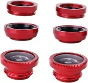 HAKIDZEL 2Sets Cell Phone Lens Kit Multifunctional Clip Wide Angle Macro Fisheye Lenses for Mobile Photography for Travel Landscapes More