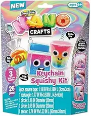 Nano Craft- Keychain Squishy Kit, Multi-Coloured Nano Tape Kit, Blowing Bubble Balloon, Craft Kit, Double Sided, Girls, Boys, Children and Adults, 26 Pieces