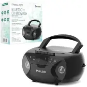 Portable CD Player Boombox Cassette Player Combo with Bluetooth, FM Radio CD