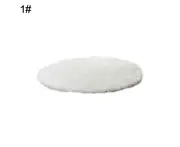 Home Bedroom Floor Round Soft Fluffy Seating Chair Sofa Rug Carpet Cover Cushion White