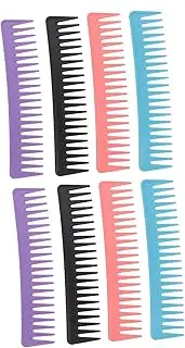 Baluue Hairdressing Supplies 8pcs Professional Barber Comb Styling Comb for Curly Hair