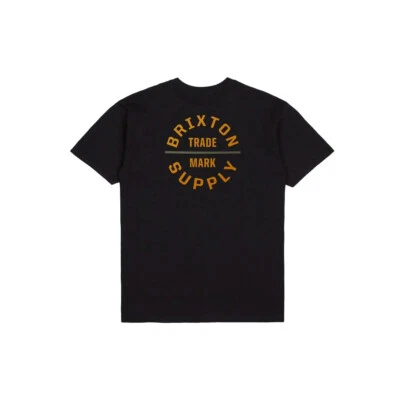 Brixton "Oath V" Short Sleeve Tee (Black/Bright Gold/Olive Surplus) T-Shirt