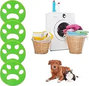 Spendeal 4 Pack Pet Hair Remover for Laundry, Reusable Dogs and Cats Hair Catcher for Laundry, Fur Remover Hair Lint Catcher for Laundry Washing Machine (Green)