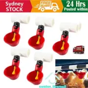 1-24pcs Automatic Cups Water Feeder Drinker Chicken Waterer Poultry Chook Bird