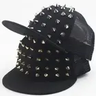 Sunshade Hip Hop Hat Adjustable Baseball Cap Fashion Rivet Flat Hat Unisex
