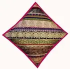 24" Handmade Patchwork Beaded Embroidered Throw Living Room Cushion Pillow Cover