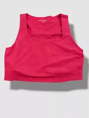$75 Beyond Yoga Women's Red Spacedye Square Neck Cropped Tank Top Plus Size 4X